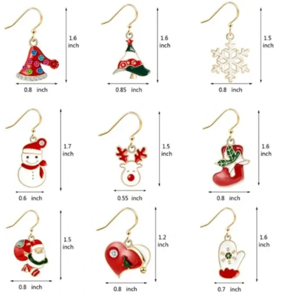 5/$25 CHRISTMAS Reindeers Jewelry Sale 100+ STYLES EARRINGS SALE DANGLE EARRING - Picture 4 of 7